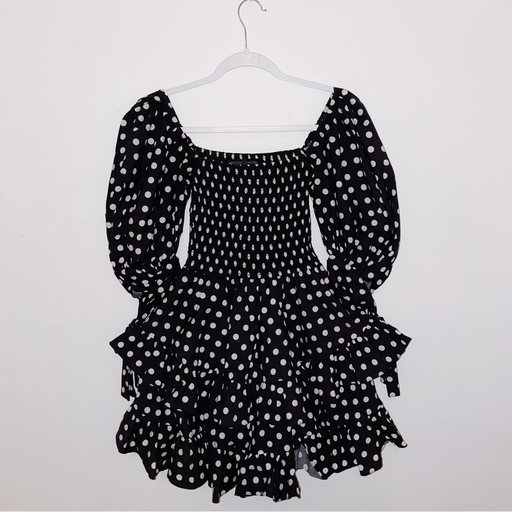 CAROLINE CONSTAS Finley Smocked Tiered Dress